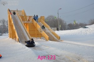 Горка со складом и кассой высотой 6,4м. «Калейдоскоп»